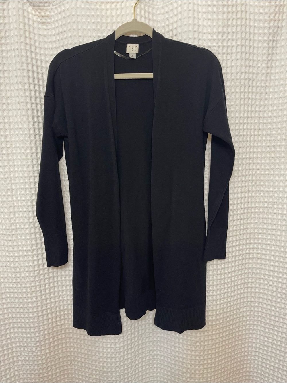 a new day Black Open-Front Long Cardigan